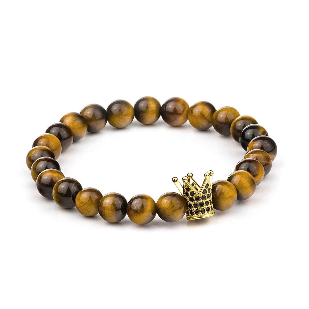 Crown Tiger Eye Bracelet