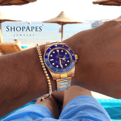 24K 4MM Round Bracelets - ShopApes