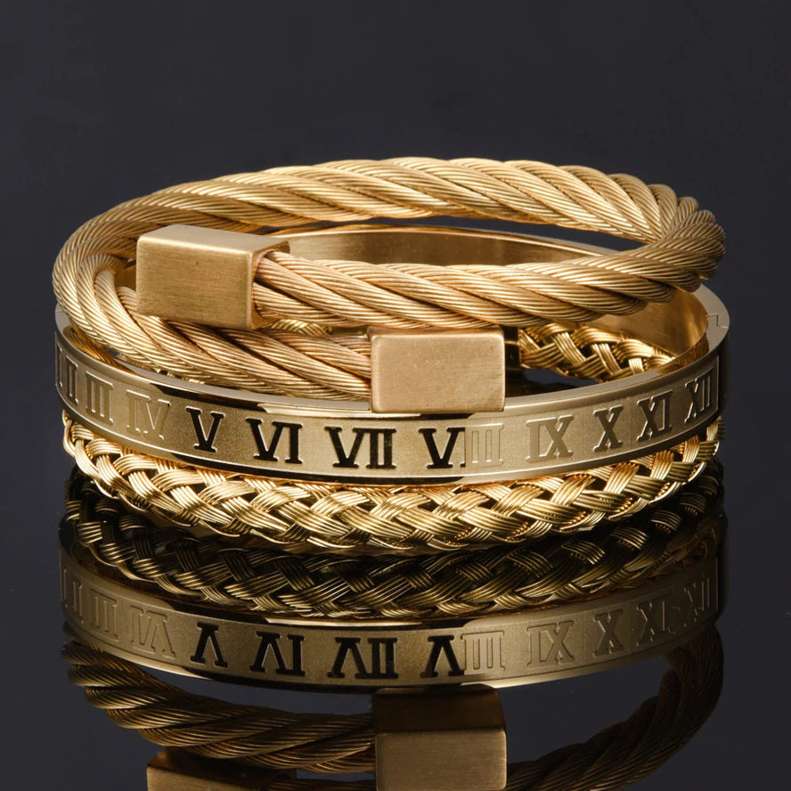 Louis Vuitton Essential V Bracelet - Brown, Gold-Tone Metal Wrap