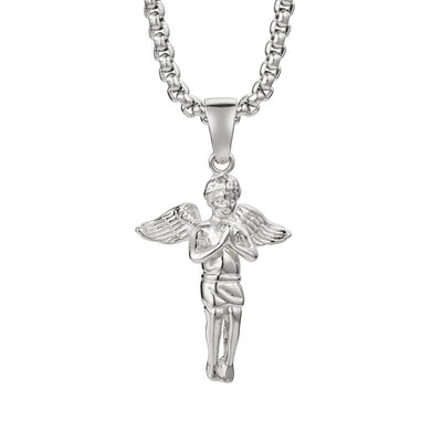 Micro Angel Necklace - Silver