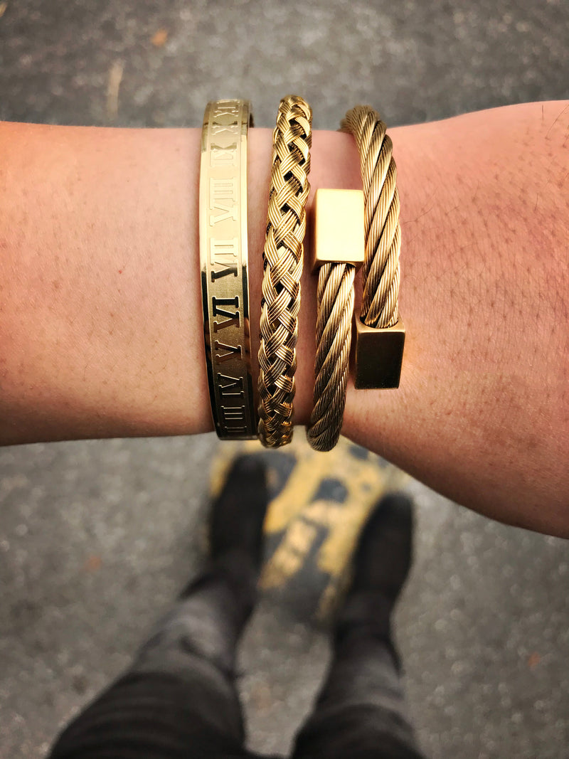 Golden Rope Cube Bracelet